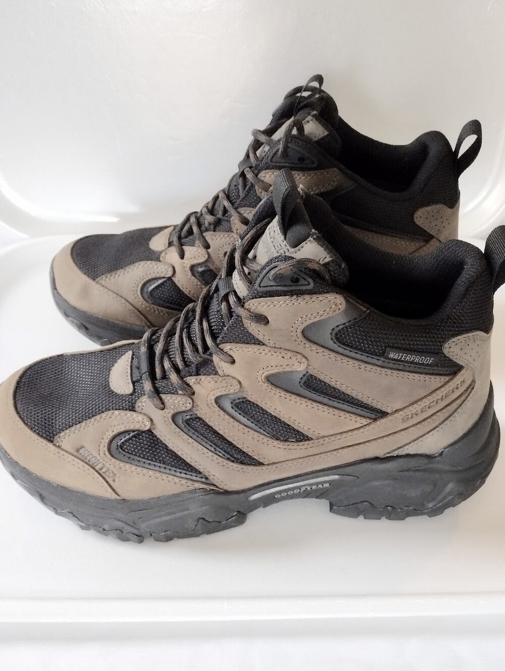 New Mens Sketchers Waterproof Relaxed Fit Terraform-Emmet Leather Hiking Boots